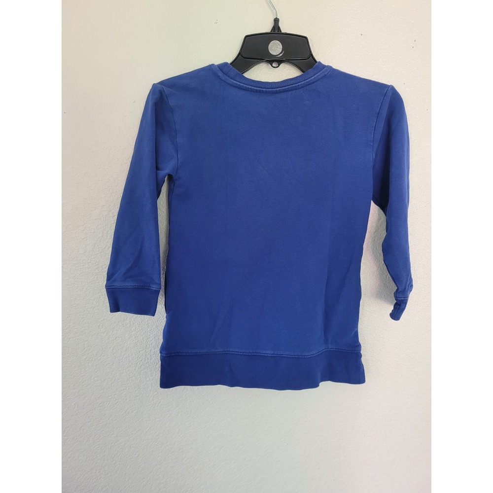 Primary Kids Royal Blue Crewneck Sweatshirt Pockets 4-5 Cotton Blend #8 - Picture 3 of 5